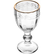 Taça 50ml De Licor De Cristal Ecológico Com Borda Dourada Imperial